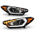 Kia Forte 2014-2016 Black Projector Headlights LED DRL Signals
