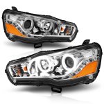 2009 Mitsubishi Lancer Projector Headlights LED Halo DRL 2009 Mitsubishi Lancer Projector Headlights LED Halo DRL