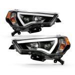 2019 Toyota 4Runner Black LED DRL Projector Headlights