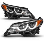 Toyota RAV4 2013-2015 Black Projector Headlights LED DRL