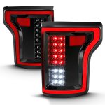 2015 Ford F150 Black Full LED Tail Lights Edge Tube