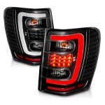 Jeep Grand Cherokee 1999-2004 Black Tube LED Tail Lights