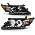 2011 Toyota Camry Black LED Halo Projector Headlights
