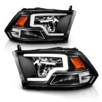 2011 Dodge Ram Black LED Headlights Conversion DRL