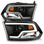 2011 Dodge Ram Black DRL Projector Headlights