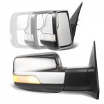 Dodge Ram 1500 2019-2023 Chrome Power Folding Side Mirrors LED Signal Puddle Lights