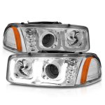 2003 GMC Sierra Denali Projector Headlights DRL LED