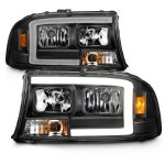 1998 Dodge Dakota Black LED DRL Headlights
