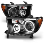 Toyota Sequoia 2008-2017 Black Projector Headlights LED Halo