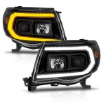 Toyota Tacoma 2005-2011 Black Projector Headlights DRL Switchback Signals Toyota Tacoma 2005-2011 Black Projector Headlights DRL Switchback Signals