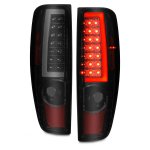 2011 Chevy Colorado Black Smoked LED Tail Lights DRL Tube