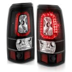 2006 Chevy Silverado 1500HD Black Halo LED Tail Lights