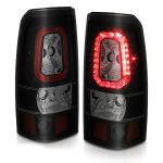 2003 Chevy Silverado 2500HD Black Smoked Halo LED Tail Lights