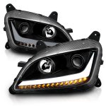 Peterbilt 587 2011-2018 Black Projector Headlights LED DRL Signals
