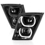 Volvo VNL 2004-2017 Black LED Halo Fog Lights