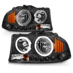 1998 Dodge Dakota Halo Headlights Black LED