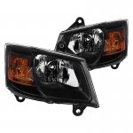 Dodge Grand Caravan 2008-2010 Headlights Black
