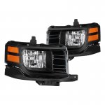 Ford Flex 2009-2012 Black Headlights