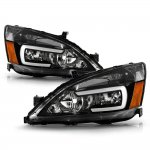 Honda Accord 2003-2007 Black Headlights LED DRL