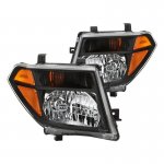 Nissan Pathfinder 2005-2007 Black Euro Headlights