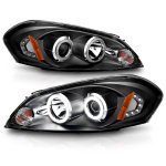 2010 Chevy Impala Black Projector Headlights Halo and LED