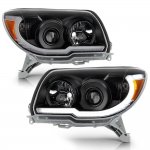 2009 Toyota 4Runner Black Projector Headlights LED DRL 2009 Toyota 4Runner Black Projector Headlights LED DRL