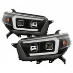 2012 Toyota 4Runner Black Projector Headlights LED DRL
