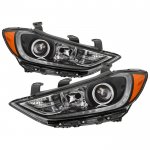 Hyundai Elantra 2017-2019 Black Projector Headlights LED DRL