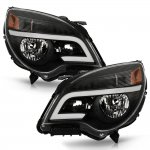 Chevy Equinox 2010-2015 Black Headlights LED DRL