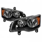 2011 Dodge Grand Caravan Black Headlights