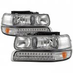 1999 Chevy Silverado Headlights LED Bumper Lights