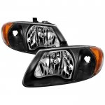 Chrysler Voyager 2001-2003 Black Euro Headlights