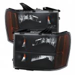 2009 GMC Sierra Black Headlights