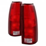 Chevy 3500 Pickup 1988-1998 Red Clear Tail Lights