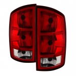 Dodge Ram 2500 2003-2006 Red Clear Tail Lights