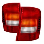 Jeep Grand Cherokee 1999-2003 Red Clear Tail Lights