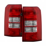 Jeep Patriot 2008-2013 Red Clear Tail Lights