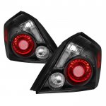 Nissan Altima Sedan 2007-2012 Black Clear Tail Lights