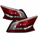 Nissan Altima Sedan 2013-2015 Red Clear Tail Lights
