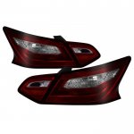 2017 Nissan Altima Sedan Red Smoked Tail Lights