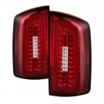 Dodge Ram 2500 2006-2009 Red Clear LED Tail Lights Tube