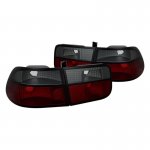 Honda Civic Coupe 1996-2000 Red Smoked Tail Lights