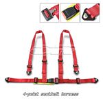 Red 4 Point Racing Seat Belt Harness