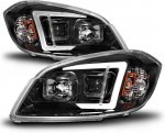 Chevy Cobalt 2005-2010 Black Projector Headlights LED DRL A2