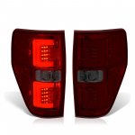 2011 Ford F150 Red Smoked LED Tail Lights