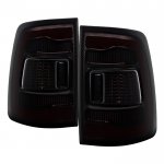 Dodge Ram 2500 2010-2018 Black Smoked Full LED Tail Lights S5