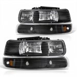 Chevy Suburban 2000-2006 Black Headlights Bumper Lights