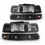 2004 Chevy Suburban Black Headlights Bumper Lights