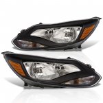 Ford Focus 2012-2014 Headlights Black Housings