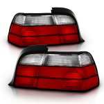 BMW 3 Series Coupe 1992-1998 Red and Clear Euro Tail Lights